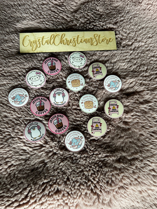 Set de Stickers Cristianos Estilo Coquette –, Fe, Amor y Café ☕✨ | Cute Christian Stickers Pack