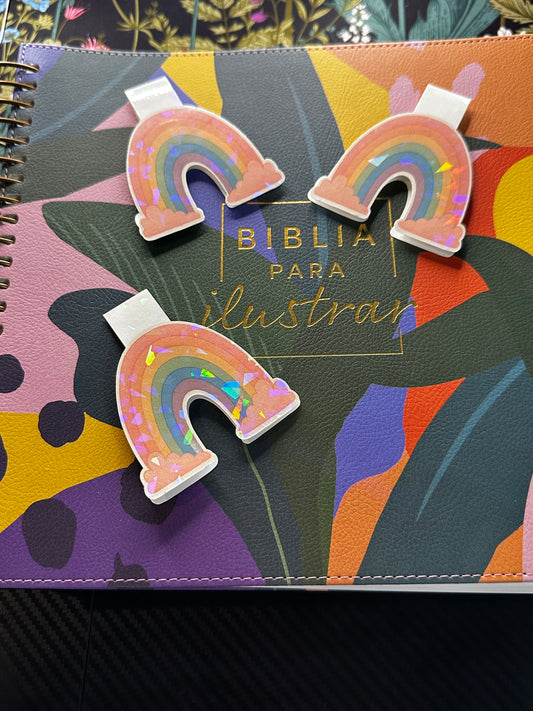 🌈 Rainbow Magnetic Bookmarks | Cute Colorful Page Markers 📚✨